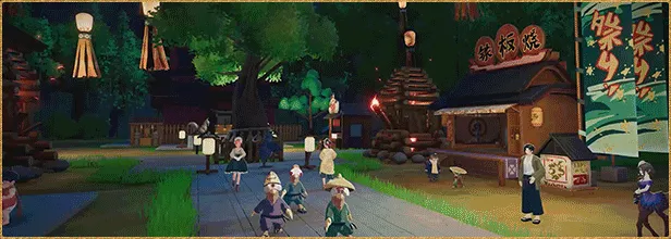 Seasonal events and night gatherings change the town beyond the daily farm loop.